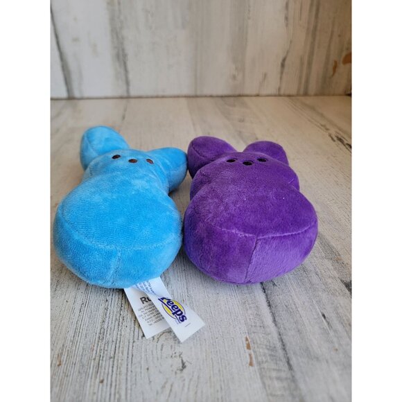 Plush Peeps Bunny blue purple Easter set home decor‎ rabbit - Picture 3 of 6